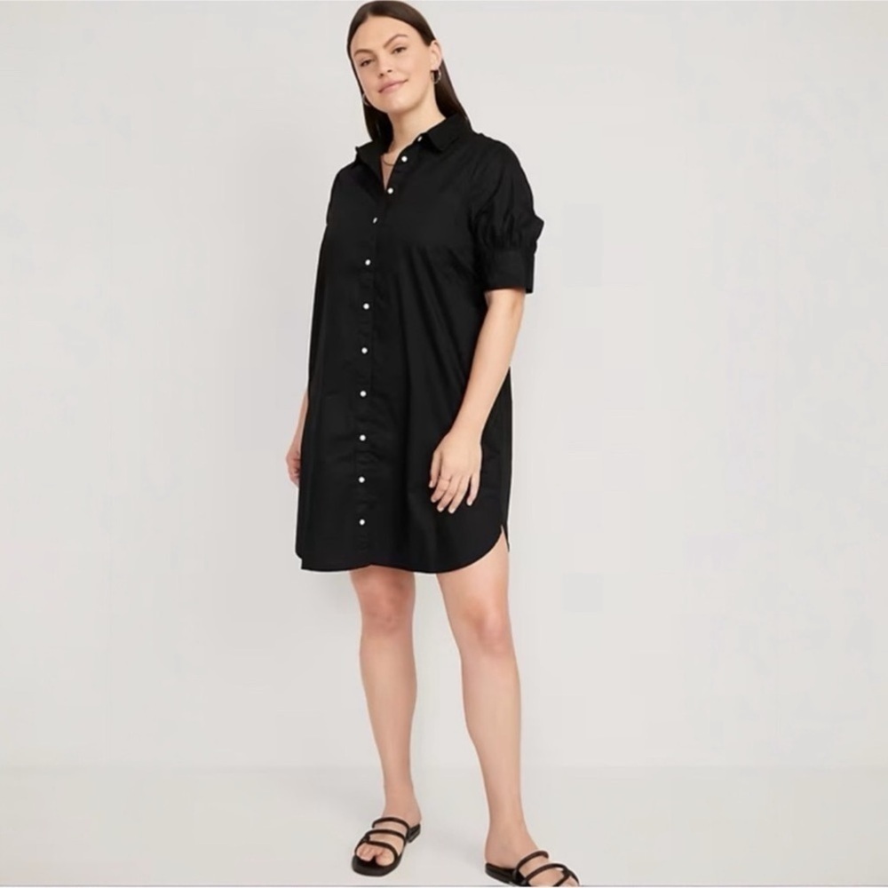 NWT Old Navy Short Sleeve Shirt Dress Size Medium Tall